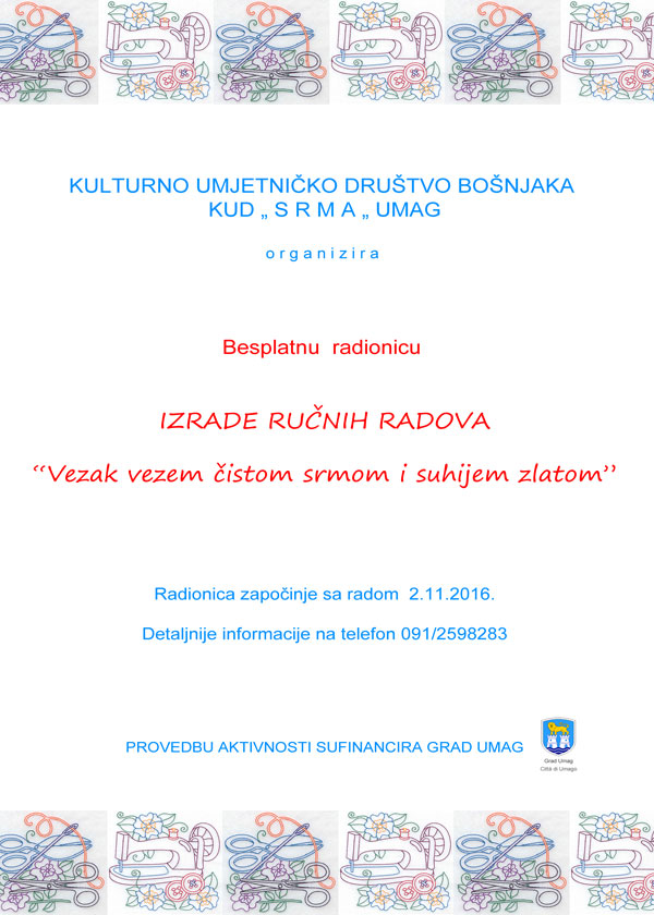 Vezak vezem čistom srmom i suhijem zlatom - letak